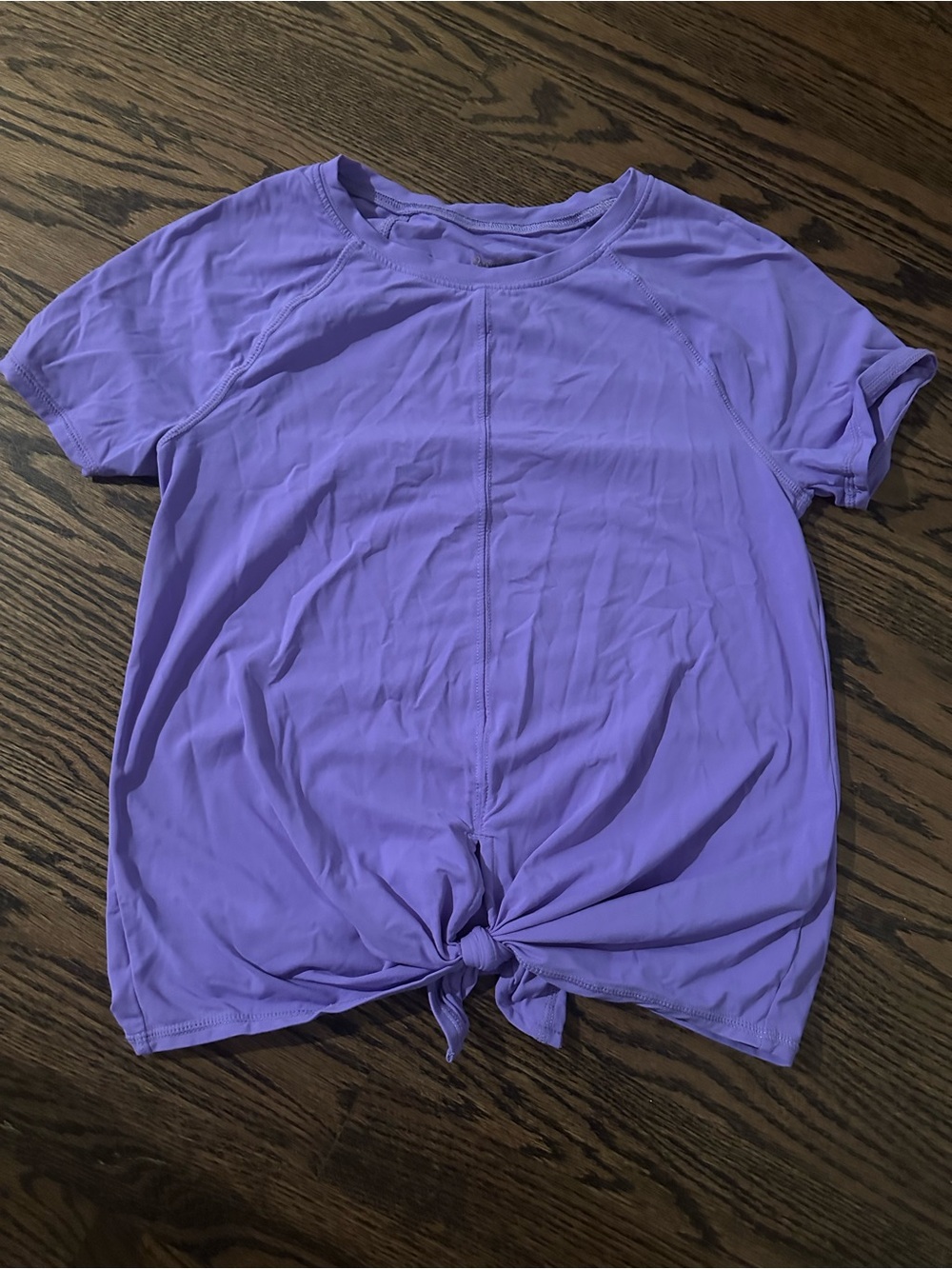 Lilly Pulitzer Lavender Front-Knot Short Sleeve Tee
